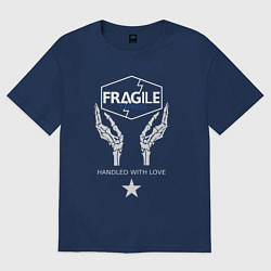 Футболка оверсайз женская Fragile Express, цвет: тёмно-синий