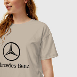 Футболка оверсайз женская Logo Mercedes-Benz, цвет: миндальный — фото 2