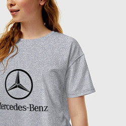 Футболка оверсайз женская Logo Mercedes-Benz, цвет: меланж — фото 2