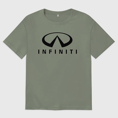 Женская футболка оверсайз Infiniti logo / Авокадо – фото 1