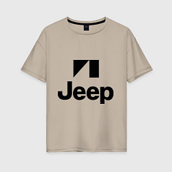 Женская футболка оверсайз Jeep logo