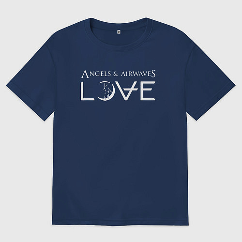 Женская футболка оверсайз Love AVA / Тёмно-синий – фото 1