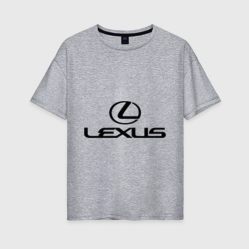 Женская футболка оверсайз Lexus logo / Меланж – фото 1