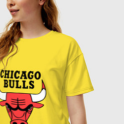 Футболка оверсайз женская Chicago Bulls, цвет: желтый — фото 2