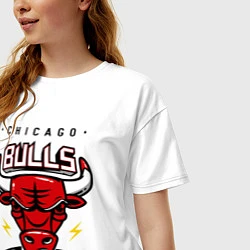 Футболка оверсайз женская Chicago Bulls est. 1966, цвет: белый — фото 2