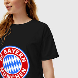 Футболка оверсайз женская Bayern Munchen FC, цвет: черный — фото 2