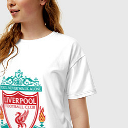 Футболка оверсайз женская Liverpool FC, цвет: белый — фото 2