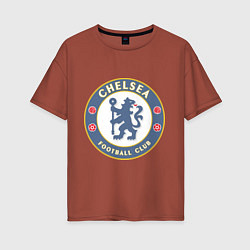 Футболка оверсайз женская Chelsea FC, цвет: кирпичный