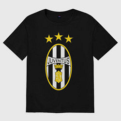 Футболка оверсайз женская Ювентус, цвет: черный