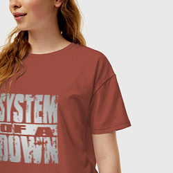 Футболка оверсайз женская System of a Down, цвет: кирпичный — фото 2