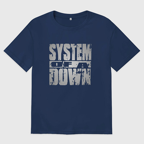 Женская футболка оверсайз System of a Down / Тёмно-синий – фото 1