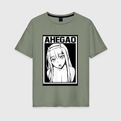 Футболка оверсайз женская AHEGAO, цвет: авокадо