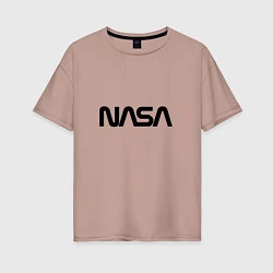 Футболка оверсайз женская NASA, цвет: пыльно-розовый