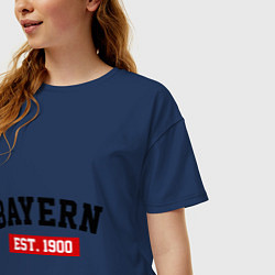 Футболка оверсайз женская FC Bayern Est. 1900, цвет: тёмно-синий — фото 2