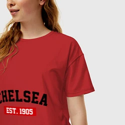 Футболка оверсайз женская FC Chelsea Est. 1905, цвет: красный — фото 2