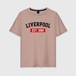 Женская футболка оверсайз FC Liverpool Est. 1892
