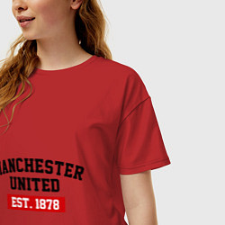 Футболка оверсайз женская FC Manchester United Est. 1878, цвет: красный — фото 2