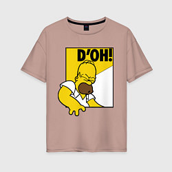 Женская футболка оверсайз Homer D'OH!