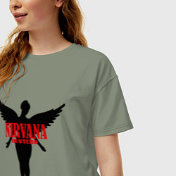 Футболка оверсайз женская Nirvana: In Utero, цвет: авокадо — фото 2