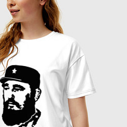 Футболка оверсайз женская Fidel Castro, цвет: белый — фото 2