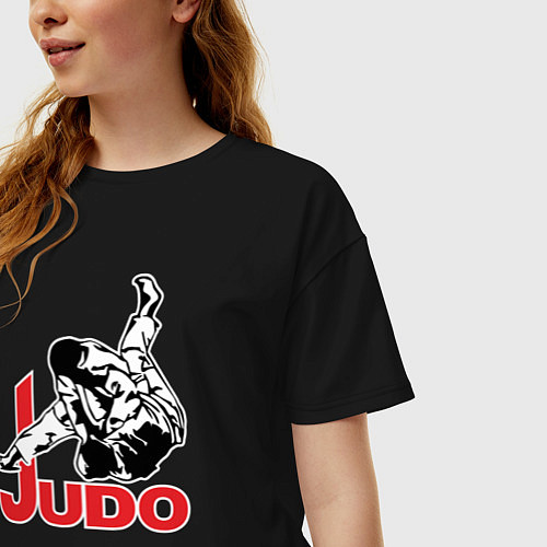 Женская футболка оверсайз Judo Master / Черный – фото 3