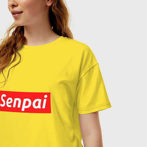 Женская футболка оверсайз Senpai Supreme / Желтый – фото 3