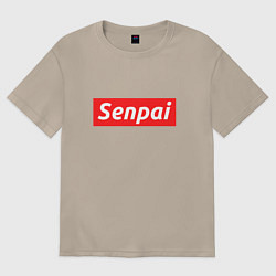 Футболка оверсайз женская Senpai Supreme, цвет: миндальный