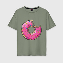 Женская футболка оверсайз Пончик Гомера