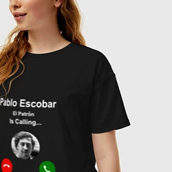 Футболка оверсайз женская Escobar is calling, цвет: черный — фото 2