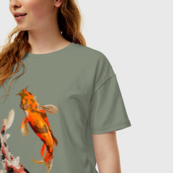 Футболка оверсайз женская Инь-Ян, цвет: авокадо — фото 2