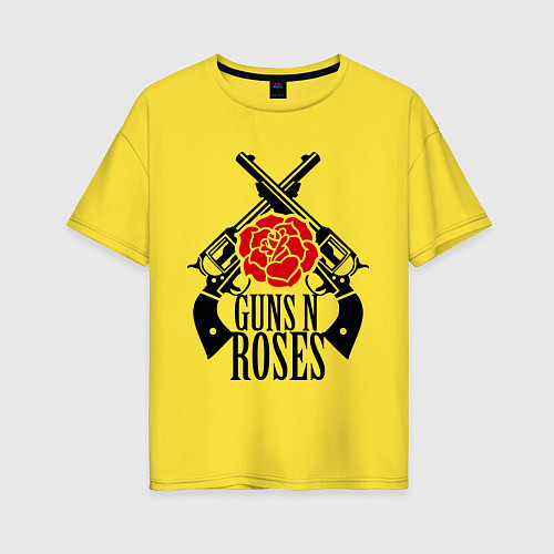 Женская футболка оверсайз Guns n Roses: guns / Желтый – фото 1