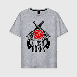 Футболка оверсайз женская Guns n Roses: guns, цвет: меланж