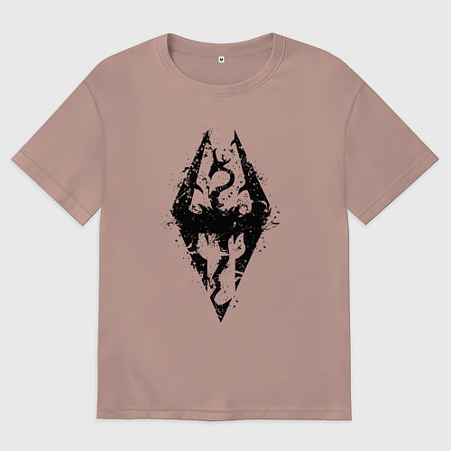 Женская футболка оверсайз TES Dragon / Пыльно-розовый – фото 1