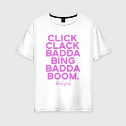 Женская футболка оверсайз Click Clack Black Pink