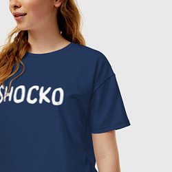 Футболка оверсайз женская Shocko, цвет: тёмно-синий — фото 2