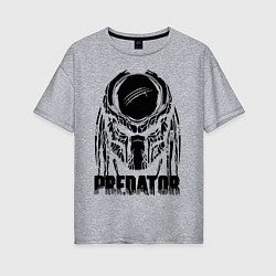 Футболка оверсайз женская Predator Mask, цвет: меланж