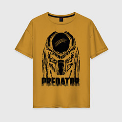 Футболка оверсайз женская Predator Mask, цвет: горчичный