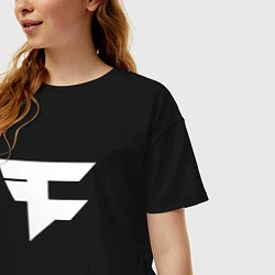 Футболка оверсайз женская FAZE Symbol, цвет: черный — фото 2