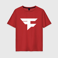 Футболка оверсайз женская FAZE Symbol, цвет: красный