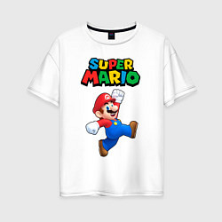 Футболка оверсайз женская Super Mario, цвет: белый