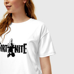 Футболка оверсайз женская Fortnite: Dark Knight, цвет: белый — фото 2