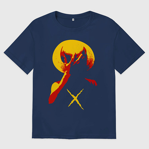 Женская футболка оверсайз Going to new world / Тёмно-синий – фото 1