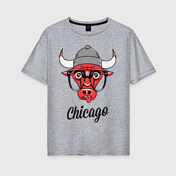 Футболка оверсайз женская Chicago SWAG, цвет: меланж