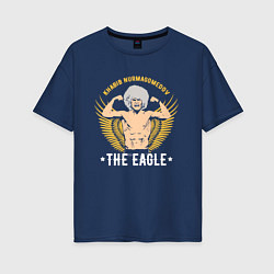 Футболка оверсайз женская Khabib: The Eagle, цвет: тёмно-синий