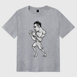 Футболка оверсайз женская Tony Ferguson art, цвет: меланж