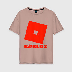 Футболка оверсайз женская Roblox Logo, цвет: пыльно-розовый