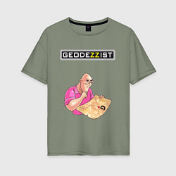 Футболка оверсайз женская GEODEZZIST, цвет: авокадо