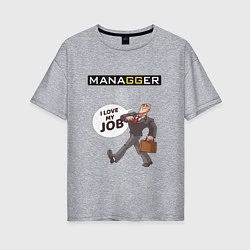Женская футболка оверсайз MANAGGER