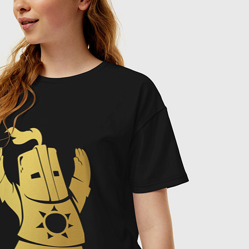 Женская футболка оверсайз Praise the Sun! / Черный – фото 3
