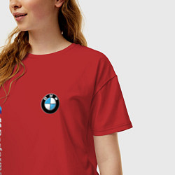 Футболка оверсайз женская BMW M PERFORMANCE БМВ, цвет: красный — фото 2